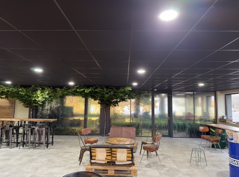 Impression et pose complète pour les nouveaux locaux de Diabolo à Chazay-d'Azergues dans le Rhône pour décorer l'ensemble de leurs bureaux